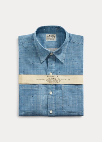 Camisa Ralph Lauren Hombre Azules - Slim Fit Print - IZVDF0945